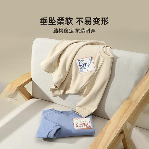 【秋上新】【抗造耐穿 垂感好】可爱卡通绣片圆领卫衣PQWY2207 商品图2