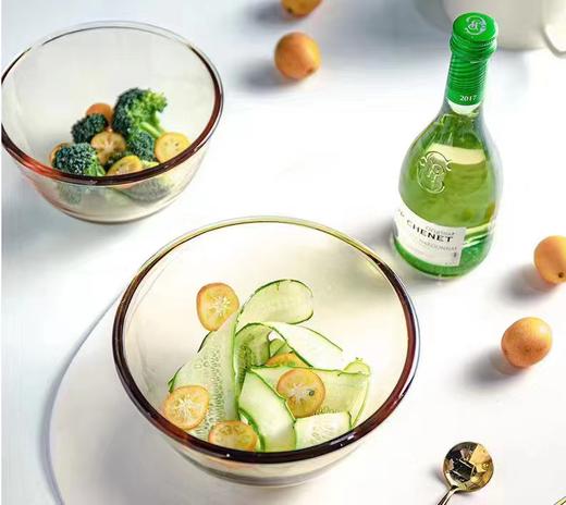 璃说疏影琥珀色玻璃碗小号 商品图0