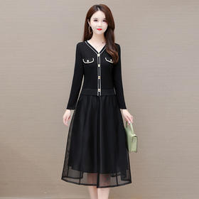 YWE GWB07时尚假两件套装连衣裙