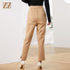 佐尔美秋季新款 黑色卡其色百搭显瘦长裤女E21KC10 商品缩略图4