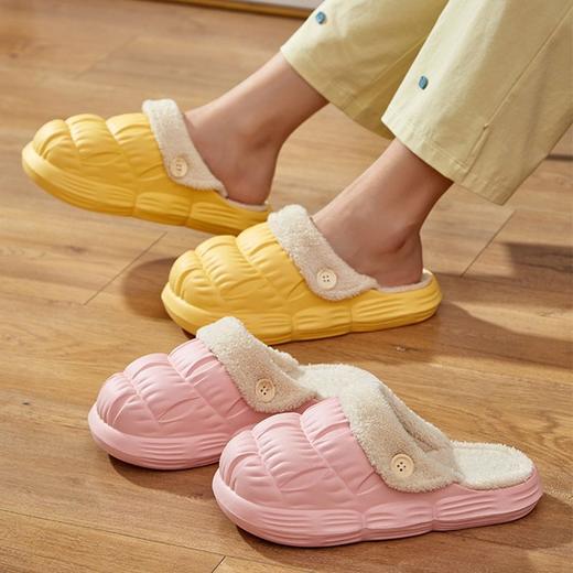 【 创意新设计 可拆洗棉拖鞋 洗刷更方便】EVA秋冬棉拖鞋男士情侣室内加绒保暖毛拖可拆洗厨房防水棉拖鞋女 商品图2