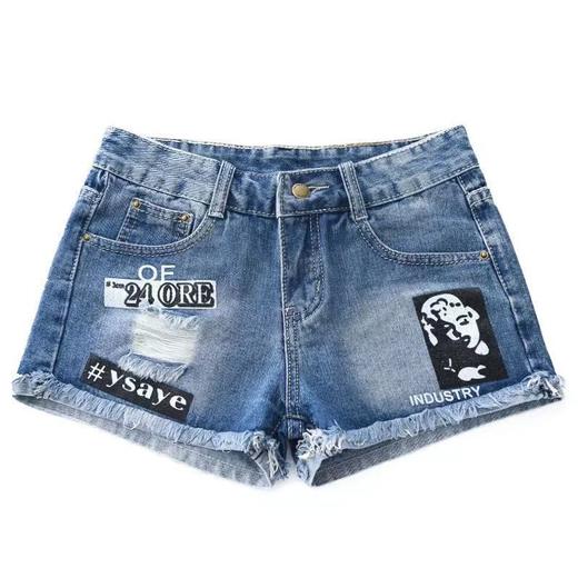 HY-哈伦老爹裤 复古宽松牛仔七分裤女夏季薄款高腰卡通刺绣宽松大码哈伦老爹裤潮 商品图5