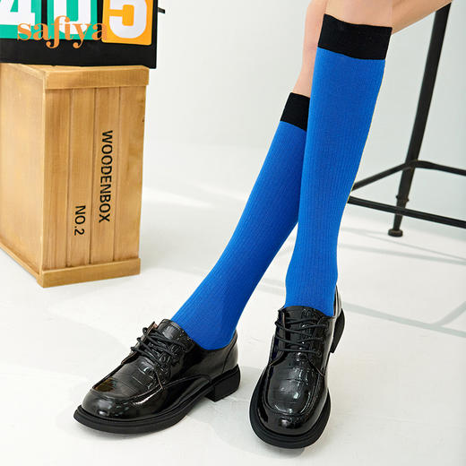 Safiya/索菲娅 女鞋2022年秋季新款英伦娃娃头百搭复古系带小皮鞋 SF23112520 商品图3