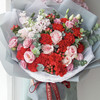 【留住好时光】12朵红康乃馨➕粉玫瑰➕洋桔梗➕火龙珠精品大花束 商品缩略图0