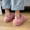 毛毛拖鞋女秋冬新款韩版厚底外穿时尚百搭一字夏季棉拖鞋 商品缩略图3
