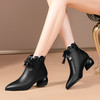 韩版荷叶边高跟，尖头粗跟性感短筒靴 JZJ-B240-706 商品缩略图1