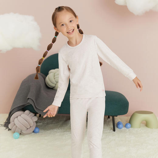 【棉莫超值】SCHIESSER德国舒雅女童47%棉+47%莫代尔+6%氨纶面料保暖衣秋衣打底套装 36/17703W 商品图3