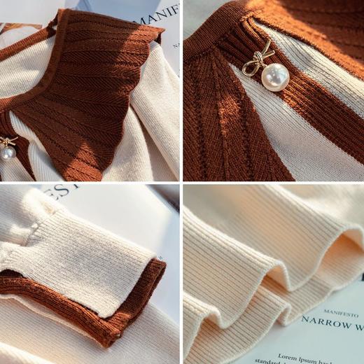 】欧芮儿秋季毛衣女宽松外穿2021新款小个子百搭薄款设计感套头上衣 商品图7