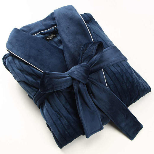 【海岛绒】SCHIESSER秋冬新品舒雅男士加厚家居服高端铂雅金丝绒系带浴袍睡袍99/18955R 商品图1