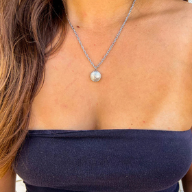 订购6周到｜Gigi Paris-YSL-中古纽扣 项链（银色）［法国设计师］