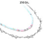 ZEGL设计师新中式串珠叠戴项链女轻奢小众2023年新款蝴蝶结多巴胺穿搭锁骨链 商品缩略图0