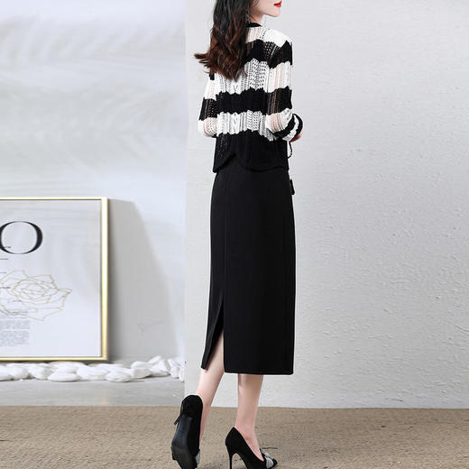 HRFS-WXC859女神范长袖衬衫半身裙两件套 商品图3