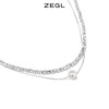 ZEGL碎银几两叠戴项链女生轻奢小众高级设计感人鱼姬珠双层锁骨链 商品缩略图1