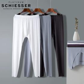 【NEW MIMI莫代尔随型裁】SCHIESSER舒雅保暖内衣男秋冬季铂雅莫代尔薄款无痕男人高端简约保暖单裤95/5486Y可点击详情页最下方链接选择配套上衣