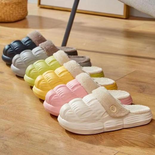 【 创意新设计 可拆洗棉拖鞋 洗刷更方便】EVA秋冬棉拖鞋男士情侣室内加绒保暖毛拖可拆洗厨房防水棉拖鞋女 商品图4