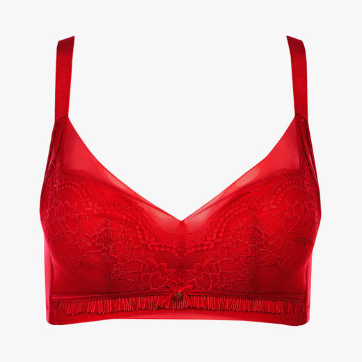 都市丽人聚拢升杯聚拢杯B杯常规内衣蕾丝中厚3/4杯文胸三排扣树脂胶圈YB21A1 商品图4