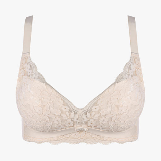 都市丽人聚拢升杯聚拢杯B杯常规内衣蕾丝中厚3/4杯文胸三排扣无钢圈LB25K2 商品图4