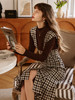 欧芮儿格子背带连衣裙女秋季2022年新款收腰气质减龄小香风鱼尾裙 商品缩略图2