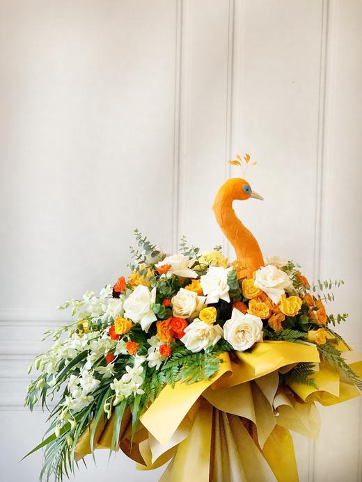 《朝贺》-孔雀开业花篮一对 商品图4