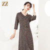 佐尔美秋季新款 V领7分袖小碎花连衣裙E21LL04 商品缩略图3