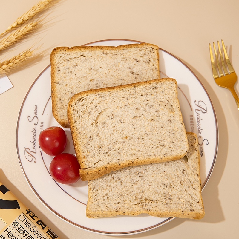 轻食兽奇亚籽全麦0脂面包 持久饱腹真全麦 够新鲜