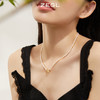 ZEGL巴洛克爱心人造珍珠项链女2022年新款潮双层叠戴锁骨链配饰品 商品缩略图2
