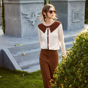 】欧芮儿秋季毛衣女宽松外穿2021新款小个子百搭薄款设计感套头上衣