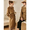 欧芮儿驼色双面毛呢外套女秋冬新款2021宽松显瘦气质羊毛中长大衣 商品缩略图0