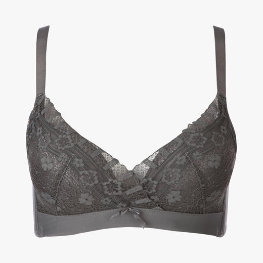 都市丽人聚拢升杯聚拢杯B杯常规内衣蕾丝中厚3/4杯文胸三排扣无钢圈LB25K1 商品图5