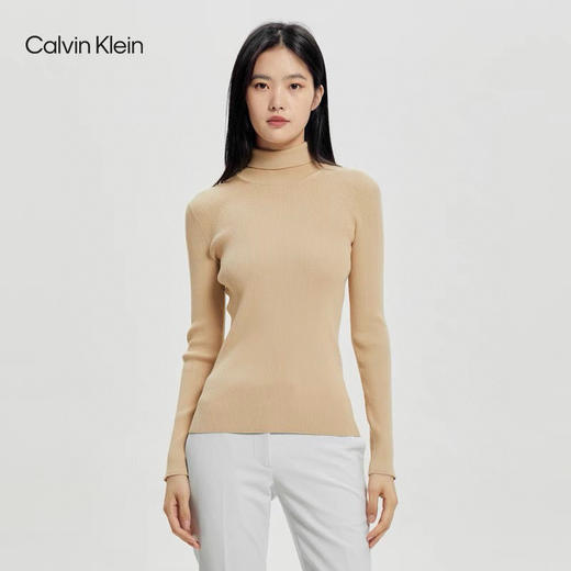 【9月21日上午11:00返场秒杀】C家 圆领和高领 2款实用针织打底衫 巨舒适 春秋女装简约舒适打底修身针织衫 商品图10