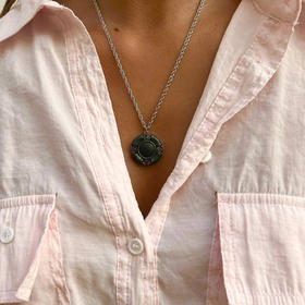 订购6周到｜Gigi Paris-Chanel-绿色水手 中古纽扣 项链［法国设计师］