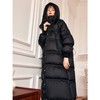 欧芮儿中长款黑色羽绒服女秋冬新款2021宽松显瘦时尚过膝鸭绒外套 商品缩略图3