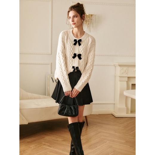 欧芮儿开衫毛衣外套女秋冬新款2021宽松显瘦时尚复古针织麻花上衣 商品图2