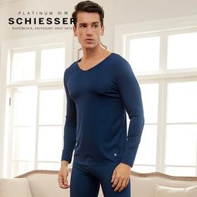 【羊绒蚕丝】SCHIESSER德国舒雅内衣男士高端铂雅羊绒桑蚕丝单保暖上衣95/17896Q可点击详情页最下方链接选择配套裤子