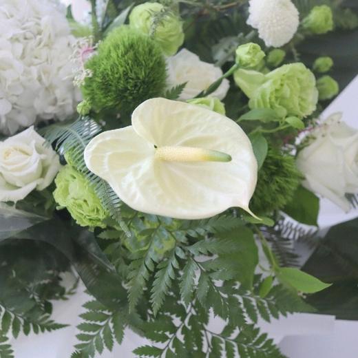 氧气葱翠-白绿色开业花篮一对 商品图4