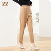 佐尔美秋季新款 黑色卡其色百搭显瘦长裤女E21KC10 商品缩略图1