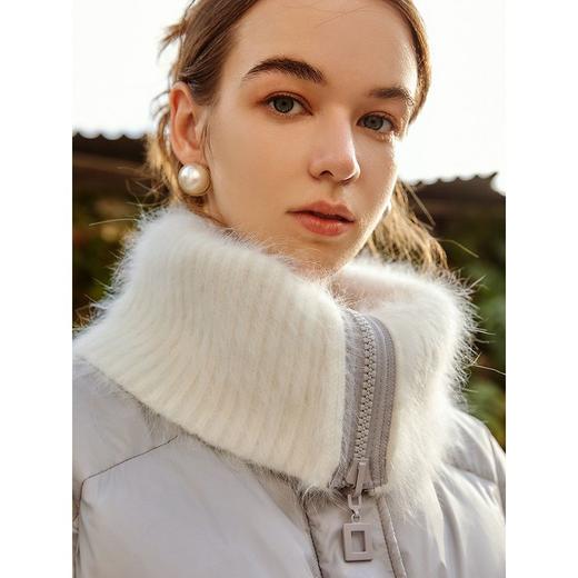 OLrain欧芮儿法式短款羽绒服女冬季2025新款毛领白鸭绒面包服外套 商品图1