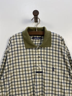 90年代 Vintage NAUTICA 长袖 POLO 衫_LPL(L)