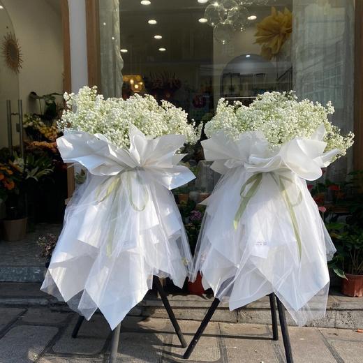 白色满天星-开业花篮一对 商品图0