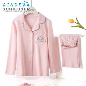 【经典针织棉】SCHIESSER德国舒雅童装女童100%针织棉柔软亲肤长袖长裤家居套装3F/18609H