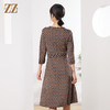 佐尔美秋季新款 V领7分袖小碎花连衣裙E21LL04 商品缩略图4