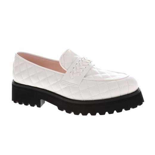 sheme  新中式塔塔尔族皮窝子工艺菱格纹厚底乐福单鞋可定制 商品图10