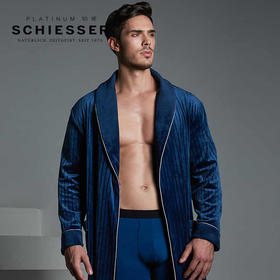 【海岛绒】SCHIESSER秋冬新品舒雅男士加厚家居服高端铂雅金丝绒系带浴袍睡袍99/18955R