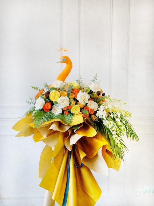 《朝贺》-孔雀开业花篮一对 商品图6