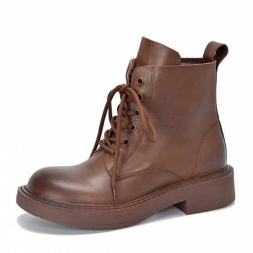 TN T87232-21头层牛皮系带马丁靴皮靴英伦风软皮单靴 商品图4