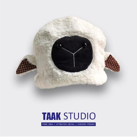 网红甜美小羊包帽 可爱套头帽子女秋冬日系羊羔毛保暖护耳帽学生 商品图0