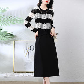 HRFS-WXC859女神范长袖衬衫半身裙两件套