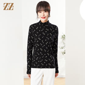 佐尔美秋季新款 圆领钥匙图案羊毛衫女E14MS05