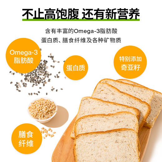 轻食兽奇亚籽全麦0脂面包 持久饱腹真全麦 够新鲜 商品图1
