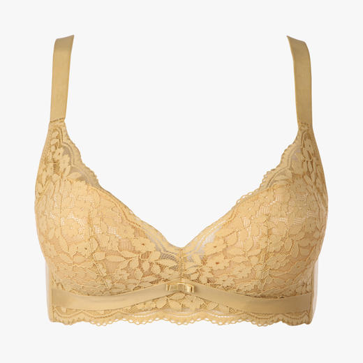 都市丽人聚拢升杯聚拢杯B杯常规内衣蕾丝中厚3/4杯文胸三排扣无钢圈LB25K2 商品图3